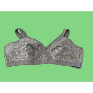 Warner’s Friday’s Bra Women’s 38D Gray Cotton Blend Wire-Free Full Coverage